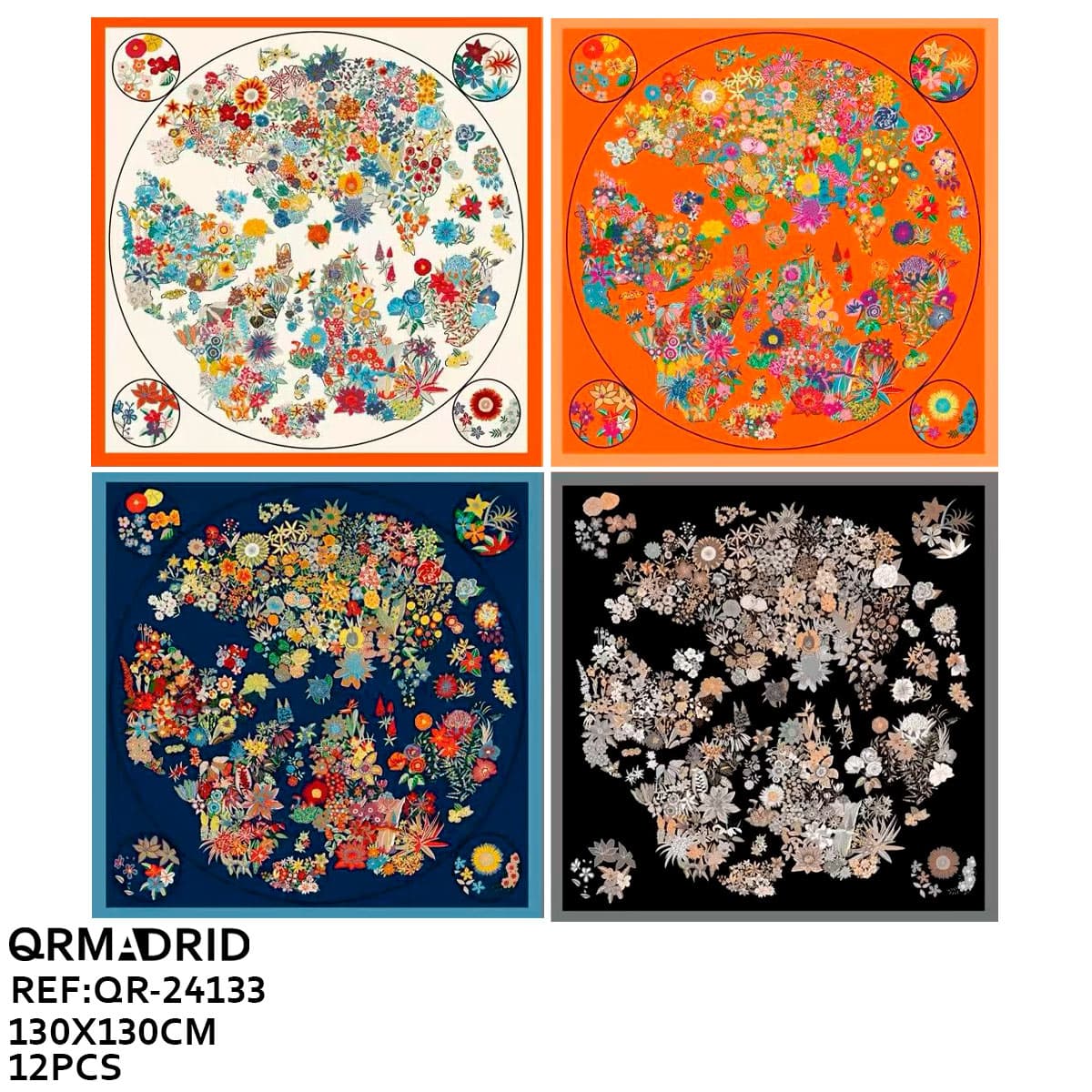 Pañuelos seda 130X130